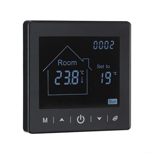 LVYXON Thermostat programmable pour chauffe-eau à gaz, Wi-Fi et connectivité Tuya, alimenté par piles, large compatibilité, affichage numérique clair (chauffage électrique)