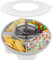 Snackteller mit Deckel für Stanley Cup 40oz/1,18L, NUR FÜR 40OZ, Snack Schale kompatibel mit Stanley Quencher 40oz, Silikon Snack Tablett mit 4 Fächern, Snackring mit Abdeckung (Grau), KEINE BECHER