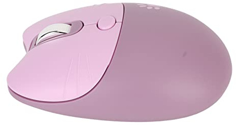 Denash Souris sans Fil Cat 2.4G, Souris DPI à 3 Niveaux avec Récepteur USB, Souris sans Fil Chat Mignon pour Ordinateur Portable M3 (Purple)