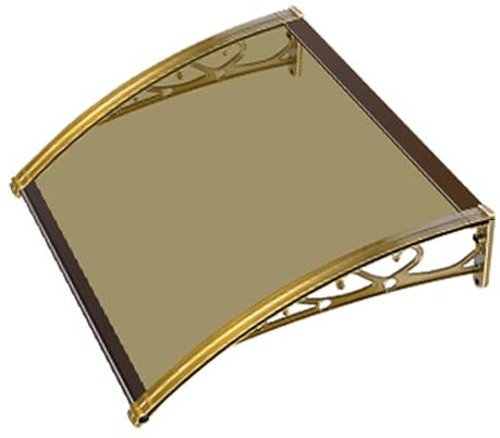 Soluti - Tenda da sole per porta, 100 cm, protezione da sole, pioggia e neve, con staffa in acciaio e plastica, tetto in lamiera solida, per porta d'ingresso/portico, parasole e riparo
