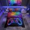 Loussiesd Gamer Bettwäsche Set 135x200cm Neon Gamer Bettbezug für Kinder Jungen Mädchen Bunte Spiel Controller Bettbezug Videospiel Atmungsaktiv Bettwäsche-Set Schlafzimmer Sammlung
