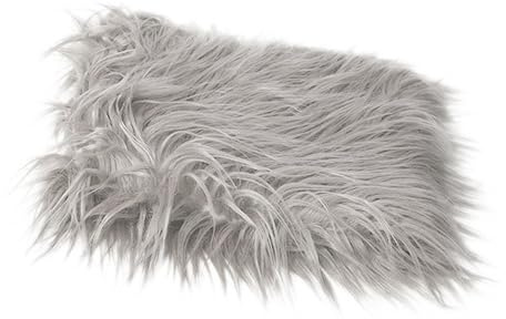 Angoily Newborn Photography Mat Light Grey Photography Blanket for Newborn Girl Nursery Decor DIY Fur Quilt