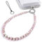 SURPHY Kristallimitat Handykette Kurz, Universal Handyanhänger Kristallimitat aus Glas, Handyband Phone Charm Handy Anhänger Handschlaufe Schlüsselband, Rosa