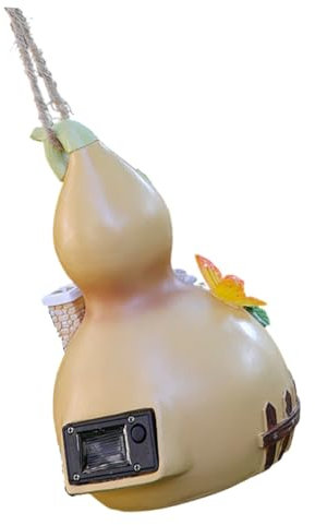 ibasenice Solarleuchten Gartenstatue Hängende Kürbishaus-gartendekor Solarlicht-ornament Aus Kunstharz Kürbishaus-dekor Für Draußen Garten-dekor Hofornament Mit Warmem Licht