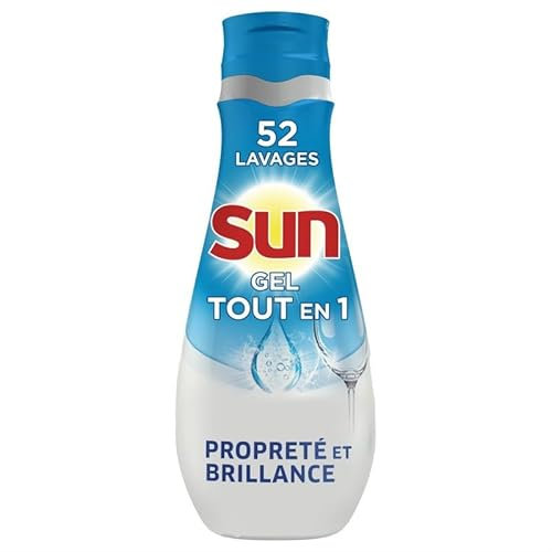 SUN gel lave-vaisselle tout-en-un 900 ml, formule efficace pour une vaisselle éclatante au quotidien- Lot De 2