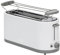 Ribelli Toaster für 4 Scheiben mit Brötchenaufsatz – Automatischer Toaster mit Auftau-, Aufwärm- & Abbruchfunktion – 1400 W, Weiß