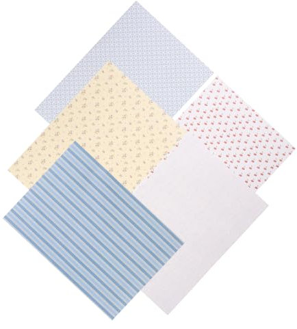 UPKOCH 5sheets Peel and Stick Dollhouse Wallpaper House Background Decor for Living Room and Bedroom Doll House Wall Stickers Delicate Patterns