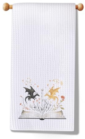 MYSOMY Fantasy Novel Dragon Wing Inspired Towel Violet and Xaden Fans Gift Empyrean Book Series Merch for Fantasy Fans (FW Towel)