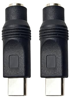 LifgWas Typ C USB Auf Dc 5,5 X 2,1 Mm Stromanschlüssel Buchse Ladeanschlussbuchse, Power Jack Verlängerung Ladekabel Für Handy Tablet Für Ladegerät (2-stücke)