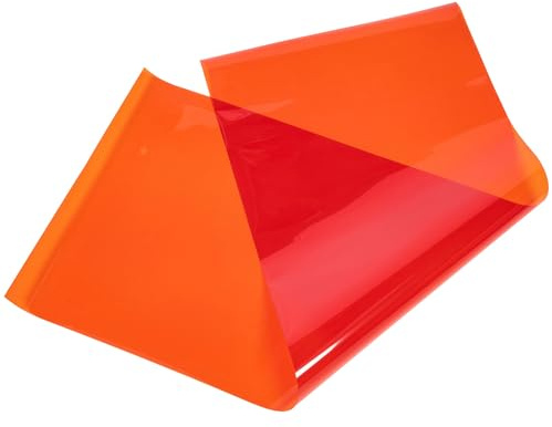 WEKADRIN Farbfilterfolie Orange 40x100cm aus Lichtdurchlässigem Material Farblichtfilter für Fotografie und Ambientebeleuchtung Stabile Farbtemperatur Flexible Lichtkorrekturfolie
