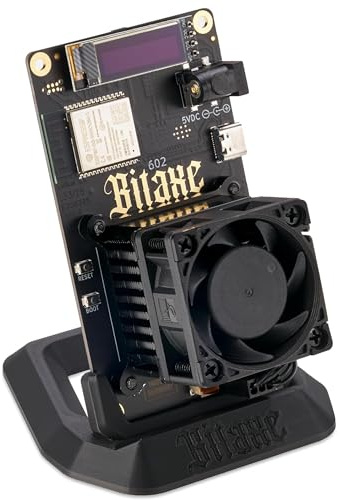 Bitaxe 602 Gamma Bitcoin Miner – Premium Plug and Play Home Miner | Fabricado en Alemania | 1,3 TH/s | Incluye fuente de alimentación y soporte (ventilador Performance (Noctua)