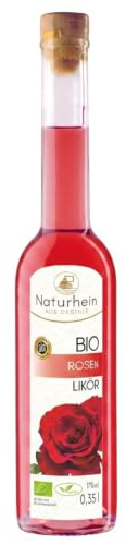 NatuRhein Bio Rosenlikör 0,35 l, 17% vol – floral-eleganter Likör aus echt
