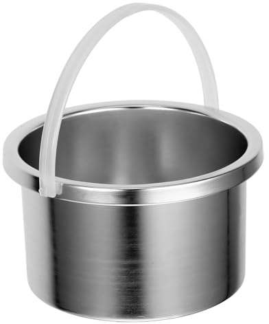 JOYOFREELY Pot à Fondre Facile à Remplacer en Alliage D'aluminium la Cire 500ml Argenté Résistant Haute Température pour Épilation