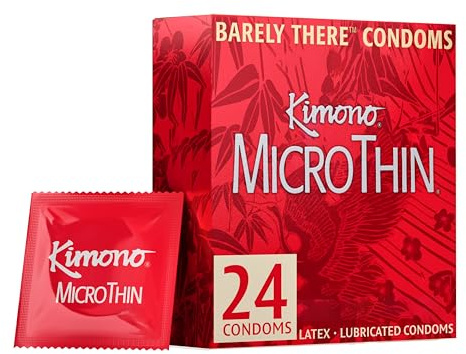 Kimono MicroThin Natural Latex Condoms, Pack of 24