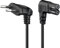 Goobay 97344 Câble d'alimentation prise EU type C coudé vers prise double Femelle type C7 coudé; 0,75 m; noir
