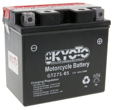 Batteria Kyoto 12V GTZ7S-BS esente da manutenzione Yamaha XVS 125 H Drag Star 04