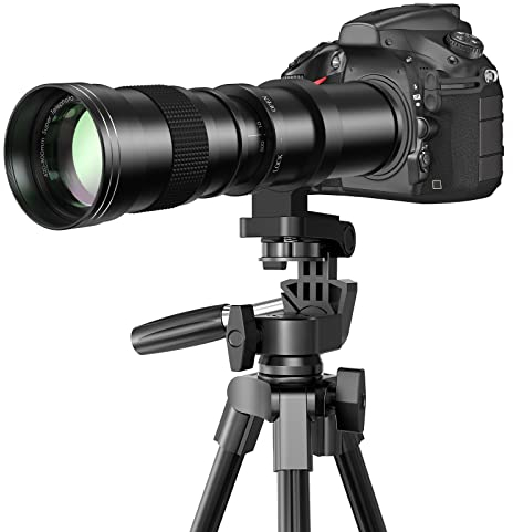 420-800mm F/8.3 Telephoto Lens - Manual Zoom Lenses for Nikon F Mount DSLR Cameras D850 D810 D800 D610 D750 D500 D7200 D7500 D7100 D5600 D5300 D600 D3500 D3400 D3300 D3200 D5200 D5100 D5000 D7000 D700