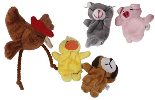 Unbekannt Satz Von 5pcs Finger Künstlerpuppen- Die Kleine Rote Henne