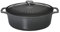 Chasseur 4733 Cocotte ovale-33 cm fonte émaillée, 7.1 liters, Caviar intérieur Noir
