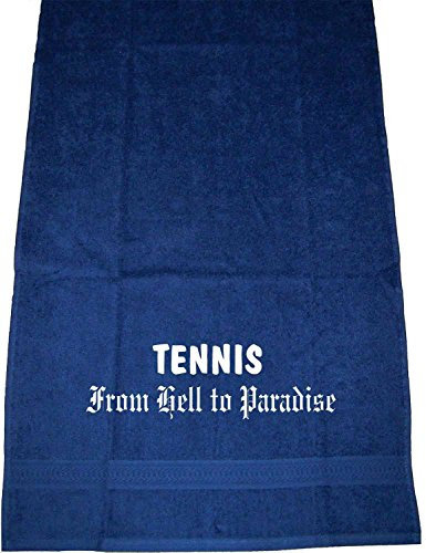 ShirtShop-Saar Tennis from hell to Paradise; Handtuch dunkelblau