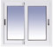 Ventanastock Aluminio 600x500 Corredera 2 hojas. con cristal carglass (Climalit Mate)