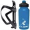 Cube HPA Anodised Top Loading Cage - Black & Icon Bottle - Blue, 750ml / Alloy Lightweight Bicycle Cycling Cycle Bike MTB Mountain Road Water Drink Flask Bidon Bracket Mount Holder HPP Accessories