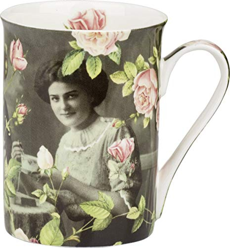 IHR It's Tea Time Rambling Rose Vintage Ladies Bone China Mug 375ml