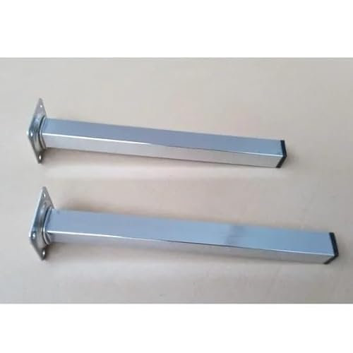 Paire de pieds hauteur 30 cm pour meubles salle de bain suspendus en métal chromé