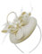Caprilite Sinamay Fascinator mit Perlen, rund, mit Perlen, für Hochzeiten, Ascot Races, cremefarben / elfenbeinfarben