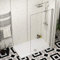 1600 x 700mm Walk in Shower Enclosure with Pearlstone Tray - 900mm Wet Room Shower Screen Easy Clean Glass