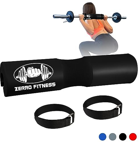CCLIFE Barbell Pad Squat Hip Thrust Hantelstange Polster mit Klettverschluss Nackenshutz Nackenpolster Kniebeugen für Standard Langhantelstangen, Farbe:Schwarz
