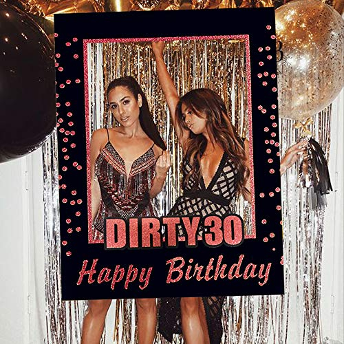 JeVenis Dirty 30 Birthday Party Supplies 30 Birthday Party Photo Booth Props 30 Birthday Photo Frame Rip to my 20s Birthday Decoration