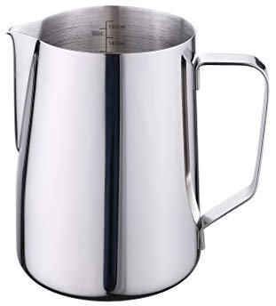 Joytata Milchaufschäumkrug 1500 ml Dampfkrug Edelstahl Krug Milch Kaffee Cappuccino Latte Art Barista Dampfkrug Milchkännchen Tasse