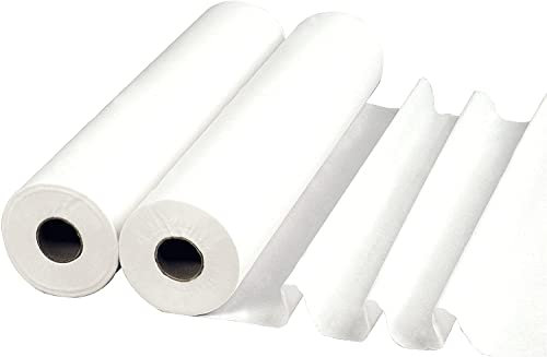 Dstock60 - Lot de 2 rouleaux de draps d'examen -150 formats- 50 x 38 - 2 x 18 gr - Pure Ouate - Fabr ication Française - Cabinets médicaux - Soins