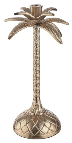 Butlers Golden Nature Candle Holder Palm Tree Height 32 cm