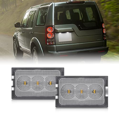 2pcs LED License Number Plate Light For Land-Ro/ver Discovery 3 LR3 Discovery 4 LR4 L319 Freelander 2 LR2 L359 Rang Rover Sport L320