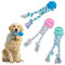 Nobleza Hundespielzeugseil aus Baumwolle, das der psychischen Gesundheit des Hundes zugute kommt, Zahngesundheit und Zahnreinigung, Arten von Hunden（Rosa, Blau und Lila）,25cm