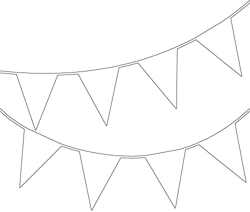 Happium 10 m Wimpelkette, einfarbig, Wimpelkette, Party-Dekoration, Girlande (weiß)