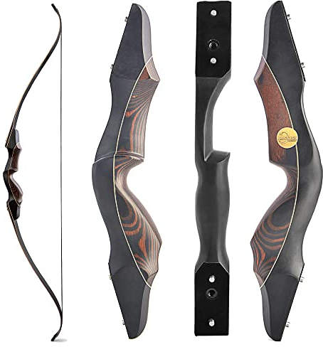 SHARROW 60 Zoll Recurvebogen Set Erwachsene 40 Lbs Takedown BogenschießEn Set Jagdbogen Pfeil Bogen Set Erwachsene Sportbogen Recurve Bogen Pfeil Set Recurvebow Rechtehand (40Lbs, rotes Zebra)