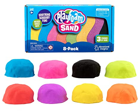 Learning Resources Arena Playfoam, Paquete de 8 Unidades, Combo de Arena de Juegos selección de Colores para estrujar Mezclar y modelar Aula de Preescolar Regalo para niños y niñas de 3, 4, 5+ (2230)