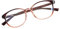 YUKANG Blaulichtfilter Brille Damen TR90 Blaulichtbrille ohne Sehstärke, Superleichte Computerbrille Gaming Schutzbrille mit bester Farbtreue (Brown/Wine)