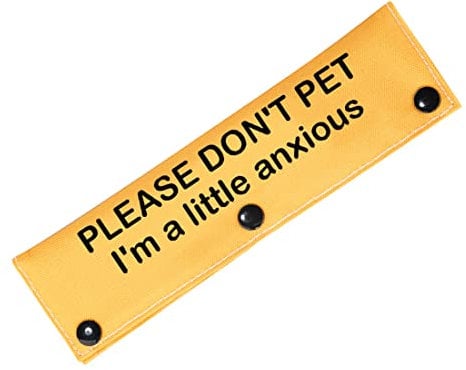 Please Don’t Pet I'm a Little Anxious Dog Leash Wrap Anxious Dogs Leash Sleeve (I'm a Little Anxious-D)