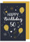 Edition Seidel Premium Glückwunschkarte zum 50. Geburtstag mit Umschlag. Geburtstagskarte Grusskarte Billet Karte Happy Birthday Mann Frau (GZ346-50 SW023)