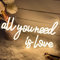 All You Need is Love Neon Sign for Wedding Wall Decor LED Light Signs Aesthetic Room Decor LED Sign for Bedroom Home Art Anniversary Valentines Day Gift for Women 5V USB Powered Warm White 40×22.4CM