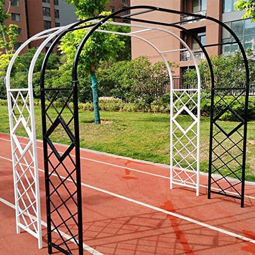 Arco per Rampicanti con Base, Pergola per Rose Bianco/Nero, Arco da Giardino in ferro battuto 140x230cm 180x230cm 220x230cm 260x230cm 300x230cm 340x230cm Sostegno per Piante tunnel Glicine ( Color : B