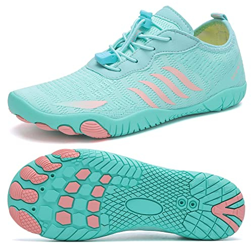 Barefoot Shoes Womens Mens Wide Toe Box Water Shoes Barefoot Trainers Women Men for Walking Running Gym Beach Surf Driving