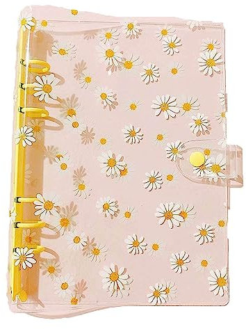 Leadigol Daisy Notebook Binder Soft Shell Office Supplies Notebook Cover Student Stationery Journal Binder 6 Hole A6 A5 Binder File Folder
