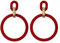 SIXDUTON Neon Creolen für Damen, Acryl Ohrringe Retro 80er 90er Jahre, Übertriebene Creolen für Kostüm Party Halloween, Accessoires Schmuck Zubehör (Rot)