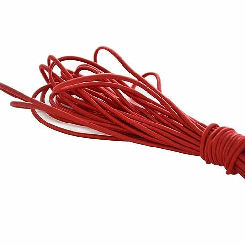 SHTGOI Cordón de goma de 45 m, rollo de cuerda de goma elástica de 2 mm de ancho para pulseras, multicolor, cordón de algodón encerado, cordón de nailon elástico para manualidades, costura, cordón de