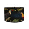 Morbuy Abat Jour en Bambou, Motif Oiseau Style Vintage Diamètre 30cm Abat-Jour Lampe Tambour Abat Jour Pour Lampe de Table Abats-Jour Lampe Sur Pied pour Décoration Chevet Murale (Oiseau noir)